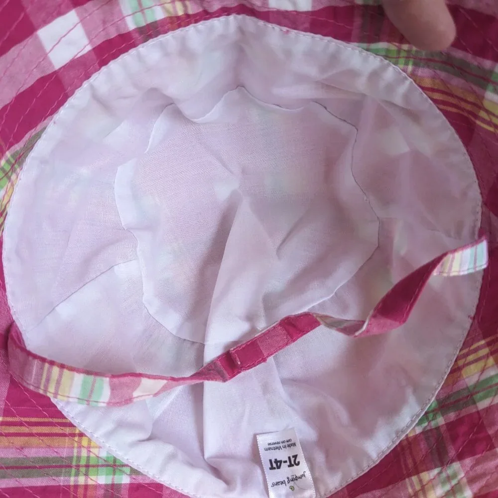 🛍️ BUNDLE ONLY | Jumping Beans pink plaid hat 2T-4T